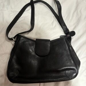 Mancini Black Leather Bag